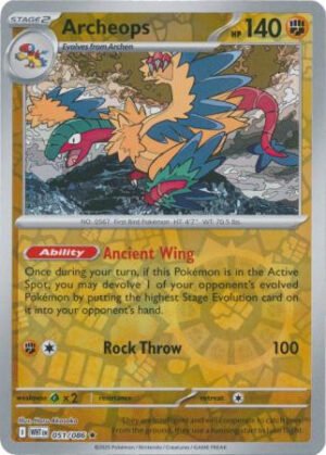 SV White Flare 051/086 Archeops (Reverse Holo)