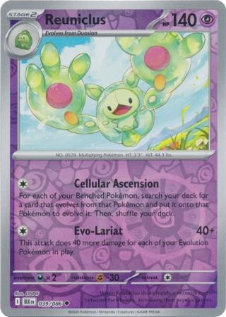 SV Black Bolt 039/086 Reuniclus (Reverse Holo)