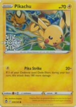 SWSH Silver Tempest 049/195 Pikachu (Cosmo Holo w/ Snowflake Stamp)