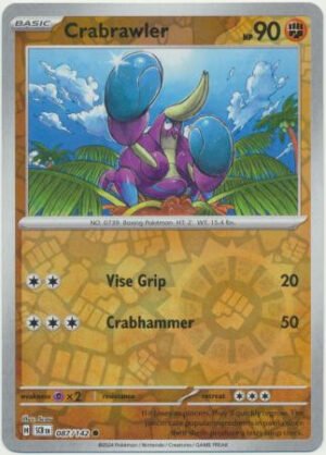 SV Stellar Crown 087/142 Crabrawler (Reverse Holo)
