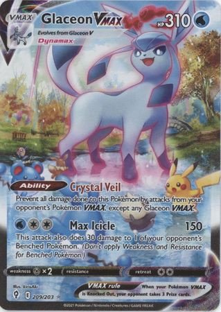 Evolving Skies 209/203 Glaceon VMAX (Alternative Art, Full Art)