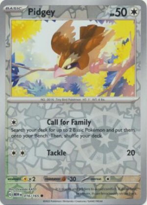 Scarlet & Violet 151 016/165 Pidgey (Reverse Holo)