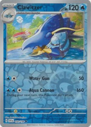 Scarlet & Violet (Base Set) 050/198 Clawitzer (Reverse Holo)