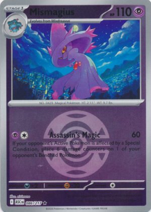 ME Ascended Heroes 086/217 Mismagius (Reverse Holo BALL SYMBOL)