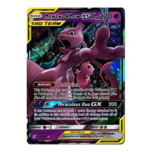 SM Unified Minds 071/236 Mewtwo & Mew GX (Tag Team Half Art)