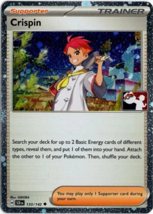 SV Stellar Crown 133/142 Crispin (Prize Pack League Promo Cosmo Holo)