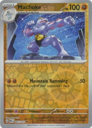 Scarlet & Violet 151 067/165 Machoke (Reverse Holo)