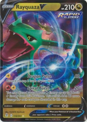 Evolving Skies 110/203 Rayquaza V (Half Art)