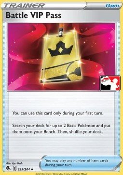 Fusion Strike 225/264 Battle VIP Pass (Prize Pack League Promo Non-Holo)